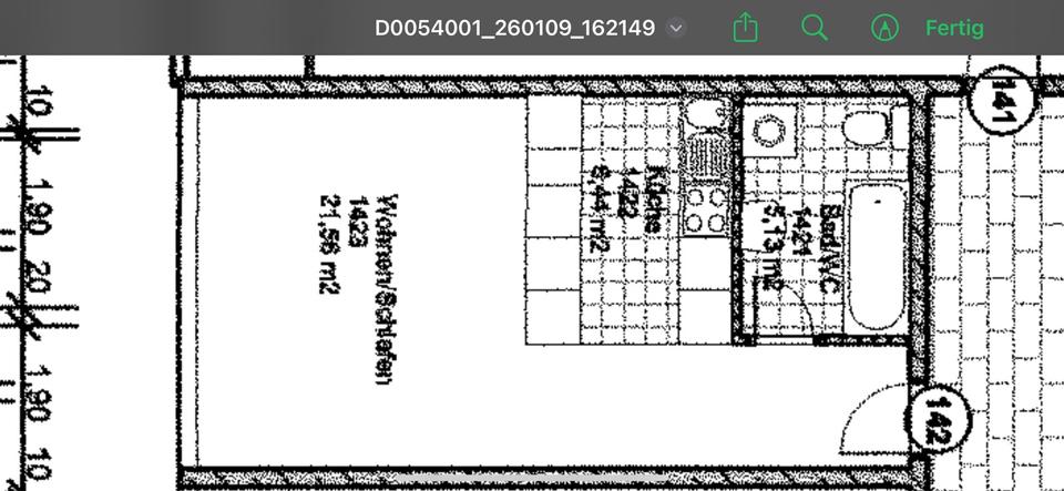 Etagenwohnung Eislingen (Fils) - 1 Zimmer, 36 m&sup2;, 550&euro; | Angebot:24814666