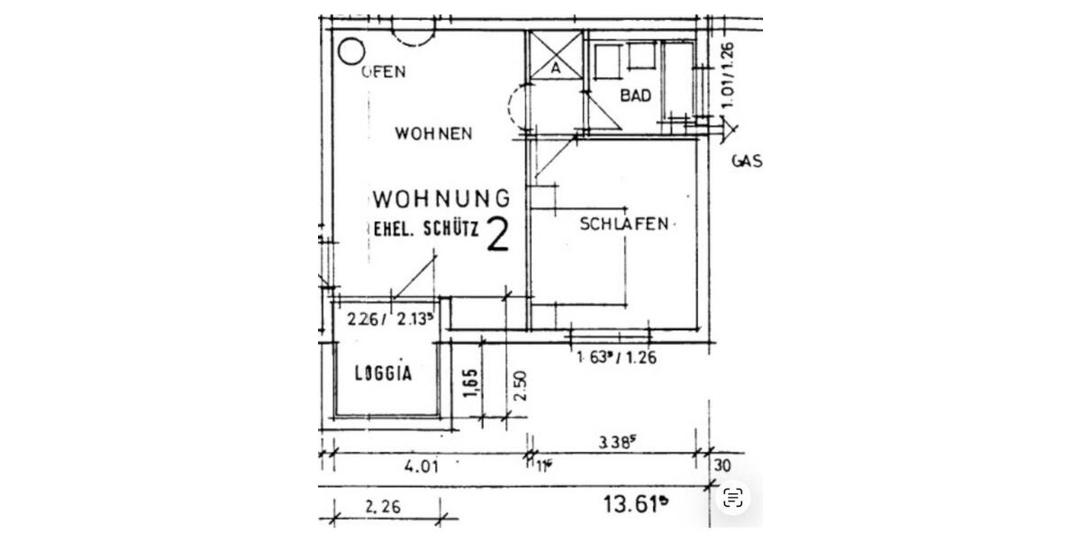 Etagenwohnung Bad Soden-Salmünster Salmünster - 2 Zimmer, 54 m&sup2;, 500&euro; | Angebot:26234362