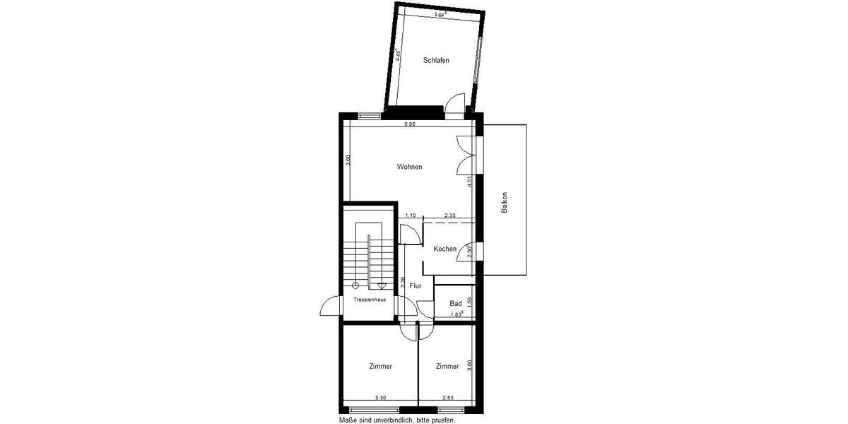 Etagenwohnung Nordhausen - 4 Zimmer, 75 m&sup2;, 750&euro; | Angebot:26552003