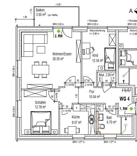Etagenwohnung Heide - 3 Zimmer, 93 m&sup2;, 1.250&euro; | Angebot:26611985