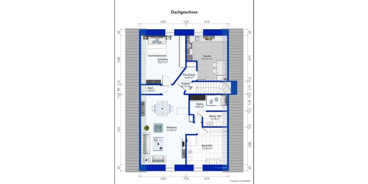 Dachgeschoßwohnung Boxberg - 4 Zimmer, 132 m&sup2;, 1.100&euro; | Angebot:26488466