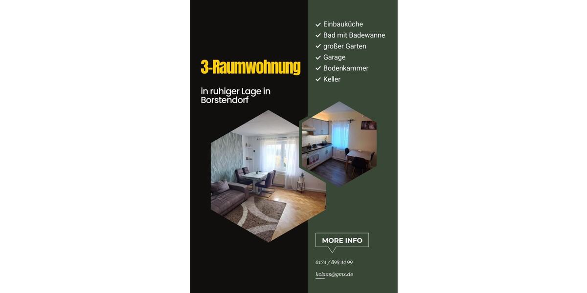 Etagenwohnung Grünhainichen - 3 Zimmer, 72 m&sup2;, 380&euro; | Angebot:24651350