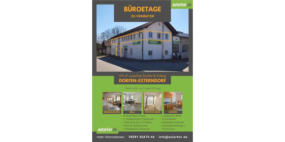 Gewerbeobjekt Dorfen - 1.850&euro; | Angebot:26050756