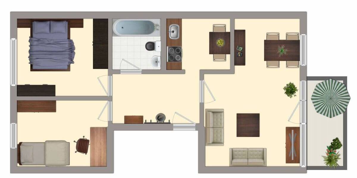 Etagenwohnung Lutherstadt Wittenberg Friedrichstadt - 3 Zimmer, 57 m&sup2;, 327&euro; | Angebot:26712658