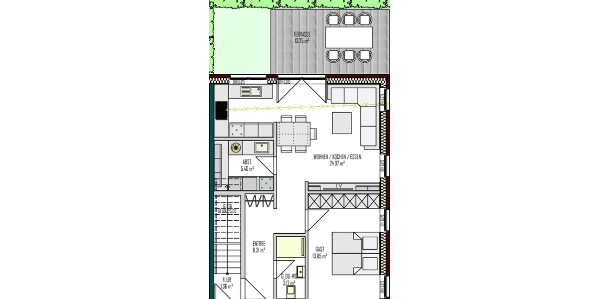 Etagenwohnung Westoverledingen - 5 Zimmer, 110 m&sup2;, 1.200&euro; | Angebot:25656754