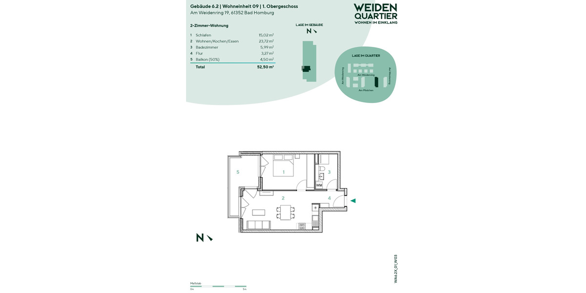 Erdgeschoßwohnung Bad Homburg vor der Höhe Gonzenheim - 2 Zimmer, 55 m&sup2;, 960&euro; | Angebot:24941288
