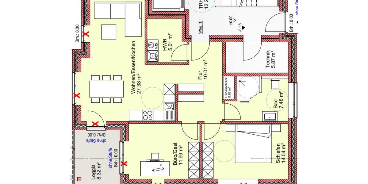 Erdgeschoßwohnung Werlte - 3 Zimmer, 82 m&sup2;, 820&euro; | Angebot:24488806