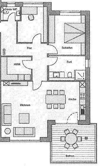 Etagenwohnung Haselünne - 3 Zimmer, 108 m&sup2;, 900&euro; | Angebot:26797724
