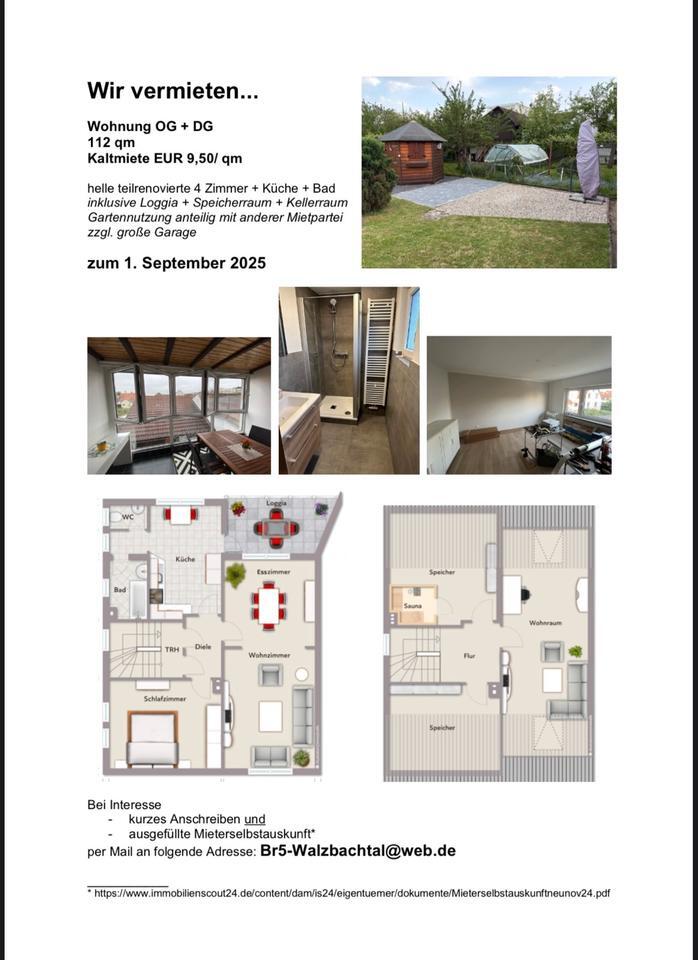 Renovierte Maisonette Wohnung - Wössingen - zu vermieten