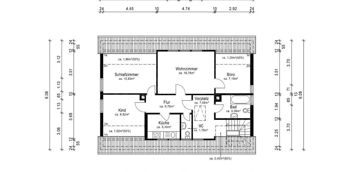 Dachgeschoßwohnung Ellwangen (Jagst) - 4 Zimmer, 80 m&sup2;, 790&euro; | Angebot:26679245