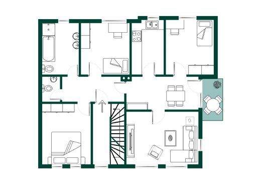 Etagenwohnung Waldkraiburg - 4 Zimmer, 100 m&sup2;, 960&euro; | Angebot:26751192
