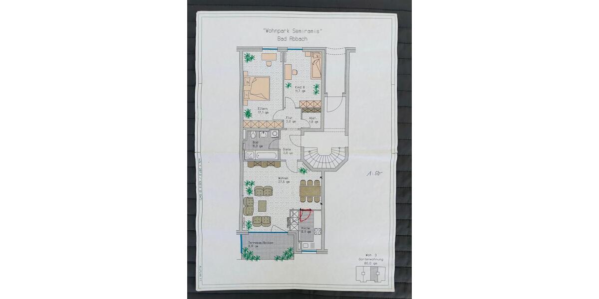 Erdgeschoßwohnung Bad Abbach - 3 Zimmer, 80 m&sup2;, 840&euro; | Angebot:26705044