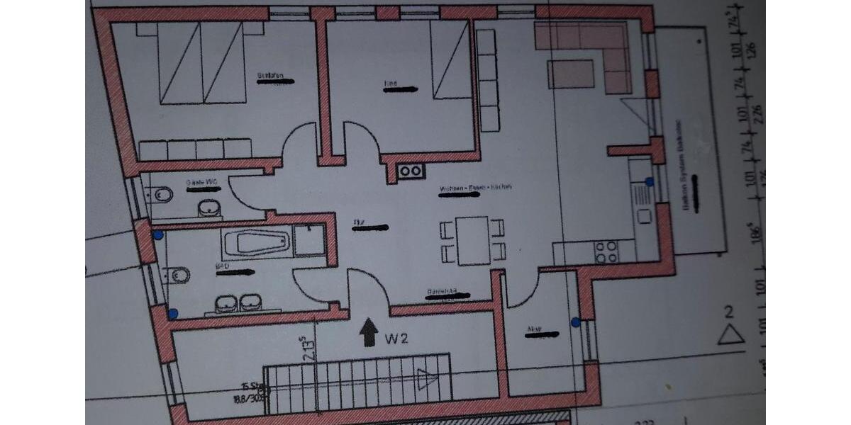 Etagenwohnung Linsengericht - 3.5 Zimmer, 91 m&sup2;, 1.000&euro; | Angebot:26062045