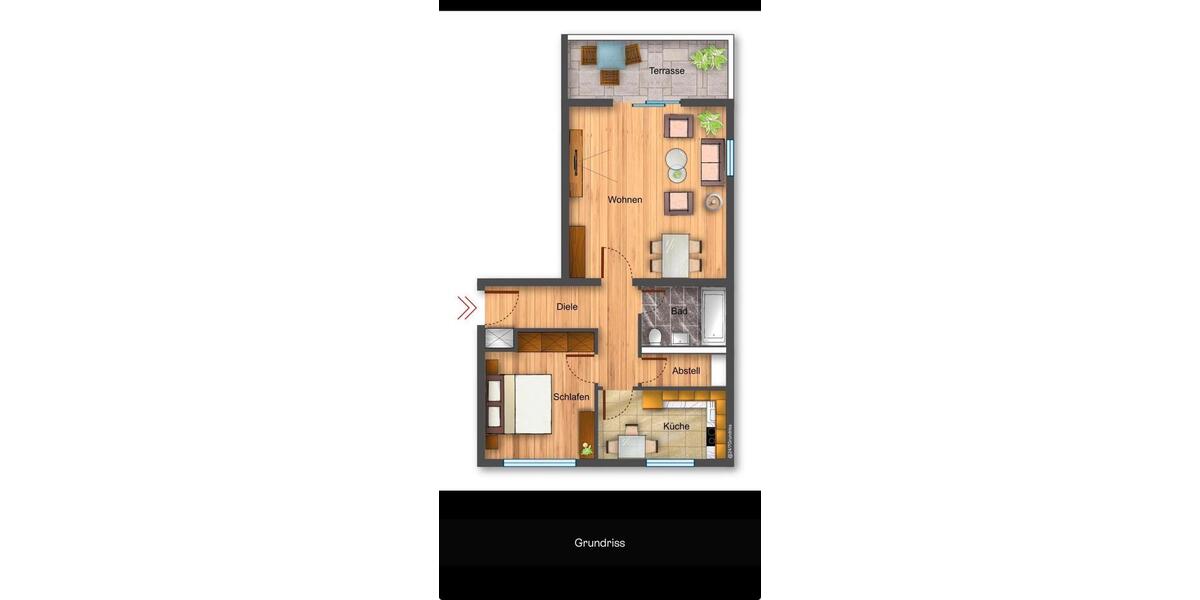 Terrassenwohnung Heidenheim an der Brenz - 2 Zimmer, 70 m&sup2;, 720&euro; | Angebot:26020447
