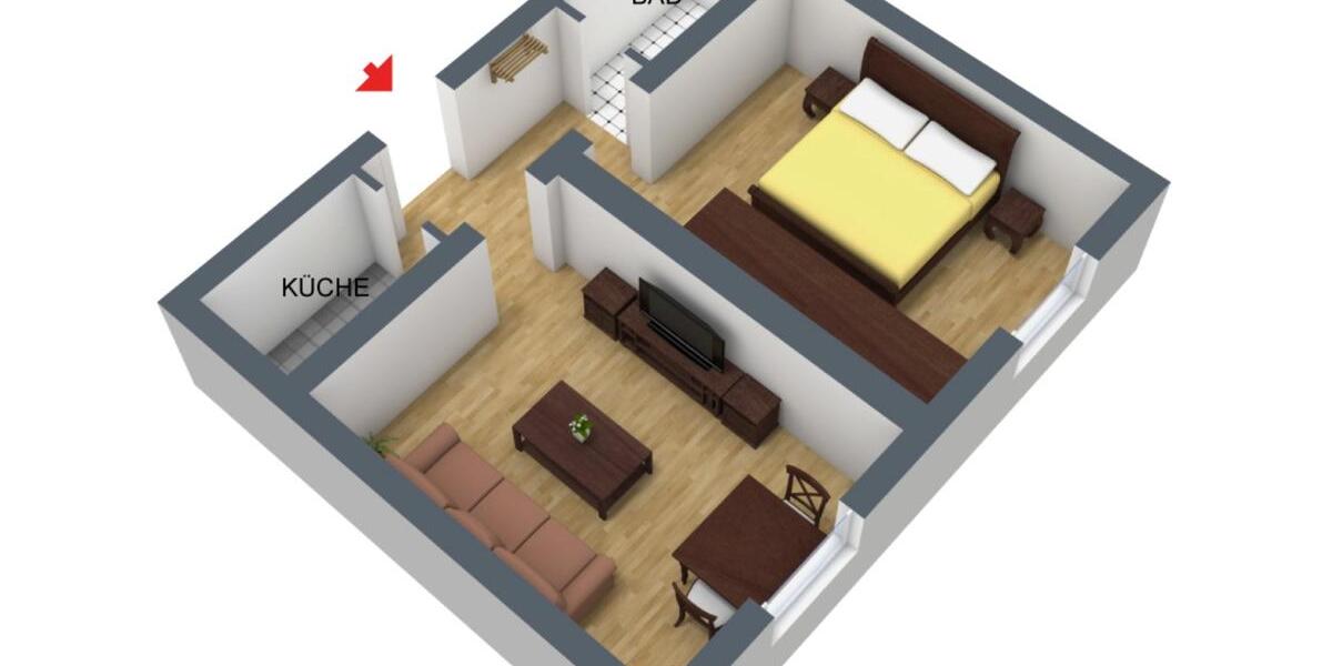 ZWEI ZIMMER VOLLER MÖGLICHKEITEN - PERFEKT FÜR SINGLES UND PAARE 2 zimmer