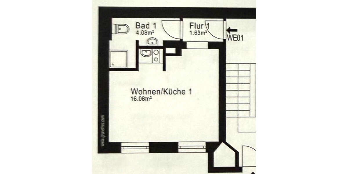 Klein aber fein: 1-Zimmer Wohnung in zentraler Lage - Etagenwohnung Karlsruhe Südstadt | Angebot:27437690