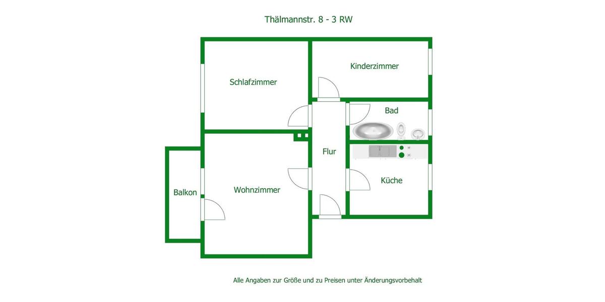 Etagenwohnung Spremberg - 3 Zimmer, 75 m&sup2;, 385&euro; | Angebot:25882767