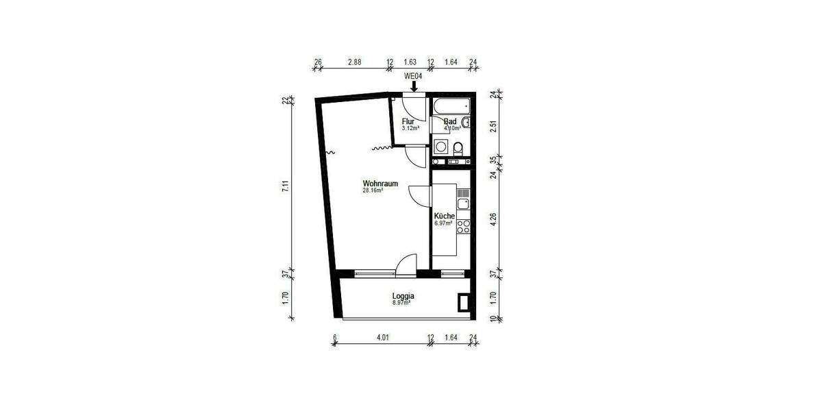 Etagenwohnung Neuried - 1 Zimmer, 49 m&sup2;, 1.250&euro; | Angebot:25796556