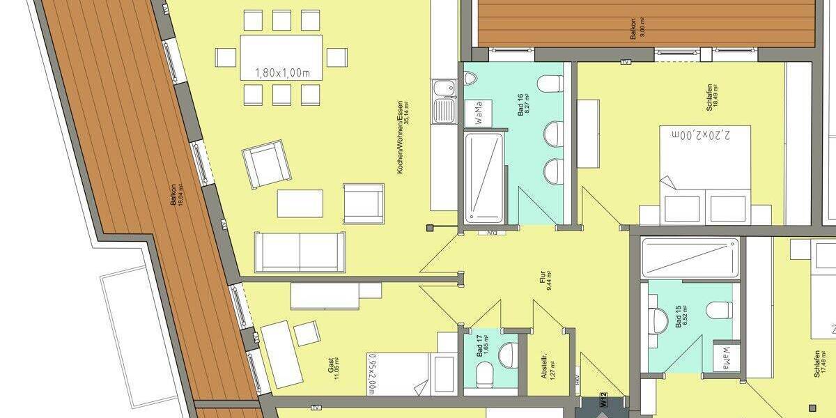 Etagenwohnung Herborn - 3 Zimmer, 100 m&sup2;, 1.120&euro; | Angebot:26824703