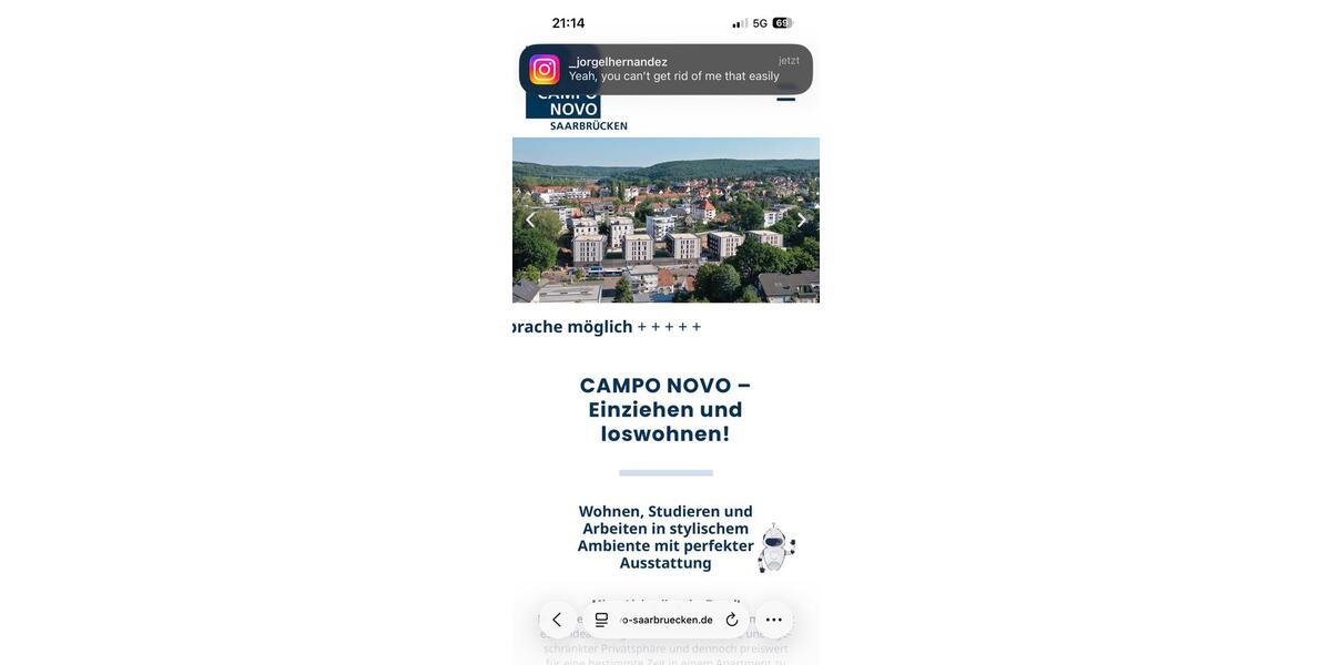 Etagenwohnung Saarbrücken - 1 Zimmer, 26 m&sup2;, 637&euro; | Angebot:26422345