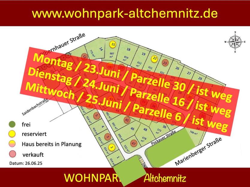 aktueller Stand im Wohnpark Altchemnitz