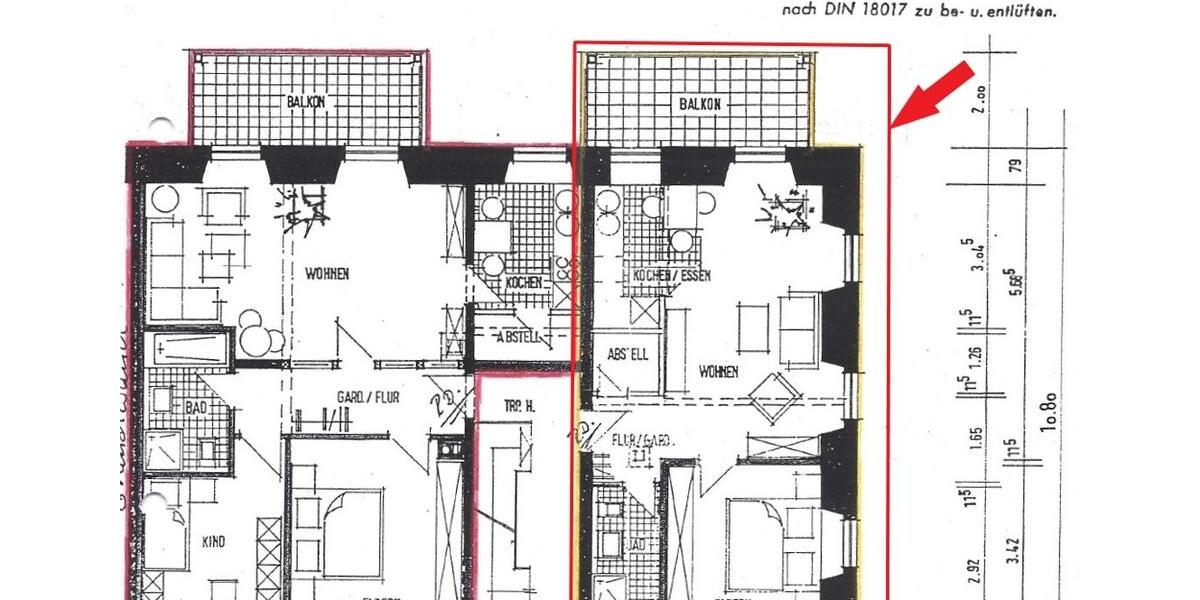Etagenwohnung Sigmaringen - 2 Zimmer, 50 m&sup2;, 470&euro; | Angebot:26689230