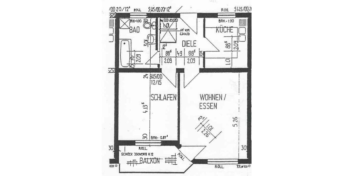Etagenwohnung Mühlhausen (Thüringen) - 2 Zimmer, 57 m&sup2;, 375&euro; | Angebot:18941480