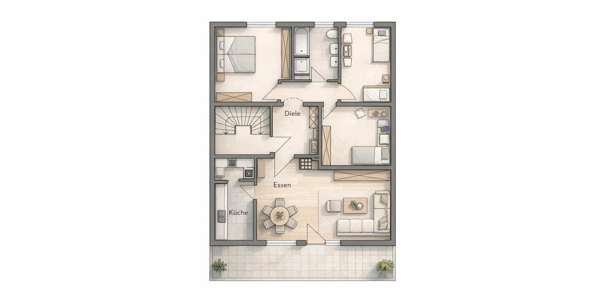 Dachgeschoßwohnung Neuhof - 4 Zimmer, 100 m&sup2;, 850&euro; | Angebot:26023562