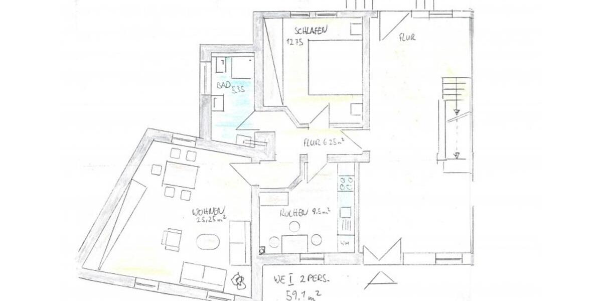 Charmante Wohnung in Börnecke 2 zimmer