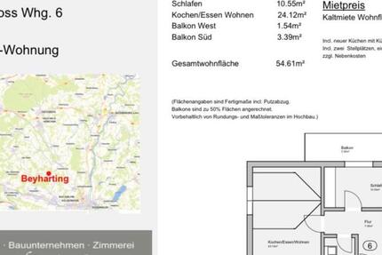 Wohnung Aßling - 2.5 Zimmer, 55 m&sup2;, 1.081&euro; | Angebot:25402254