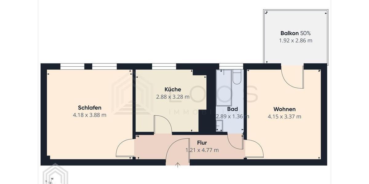 Etagenwohnung Finsterwalde - 2 Zimmer, 53 m&sup2;, 390&euro; | Angebot:24710864