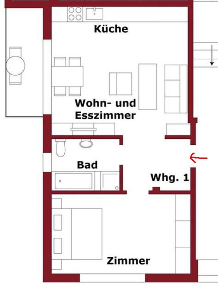 Schöne 2-Zimmer-EG-Wohnung mit Balkon