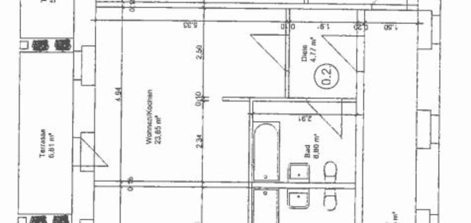 Erdgeschoßwohnung Meißen - 1 Zimmer, 40 m&sup2;, 270&euro; | Angebot:24416226