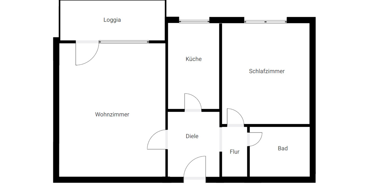 Etagenwohnung Offenbach am Main Bieber - 2 Zimmer, 62 m&sup2;, 900&euro; | Angebot:24716520