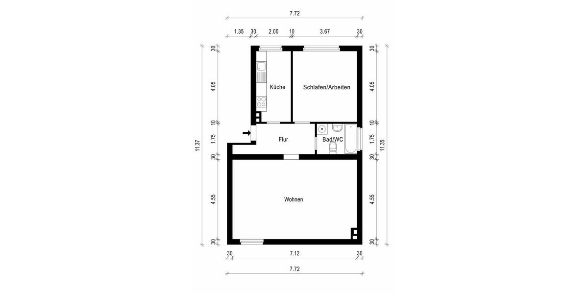 Etagenwohnung Mainz Oberstadt - 2 Zimmer, 64 m&sup2;, 720&euro; | Angebot:26167930