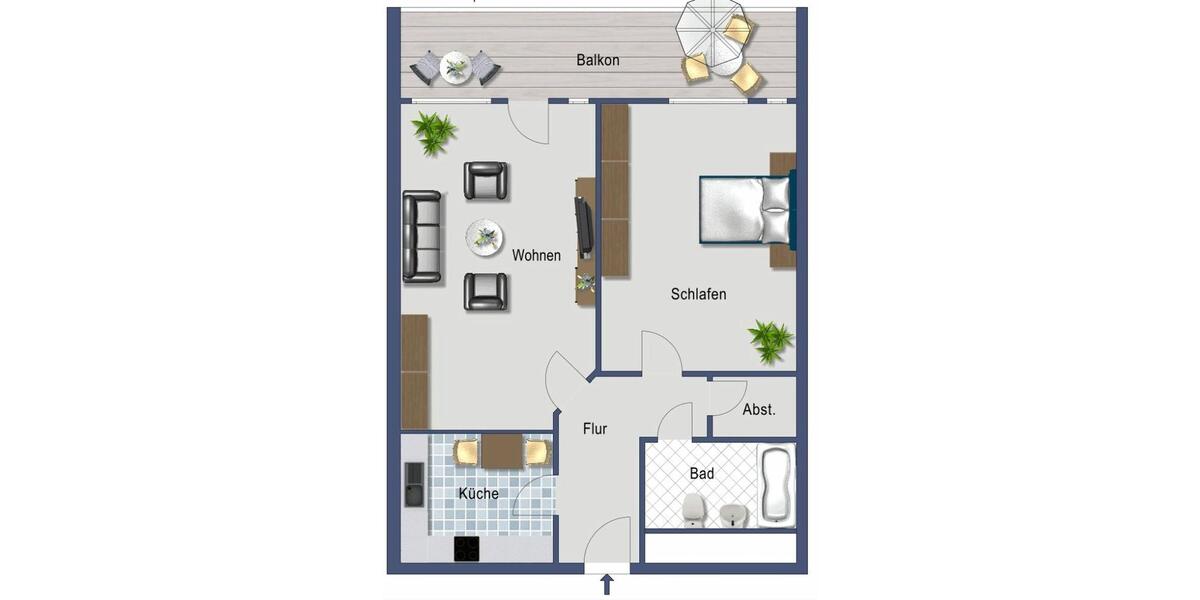 Etagenwohnung Erkrath - 2 Zimmer, 60 m&sup2;, 352&euro; | Angebot:25220385