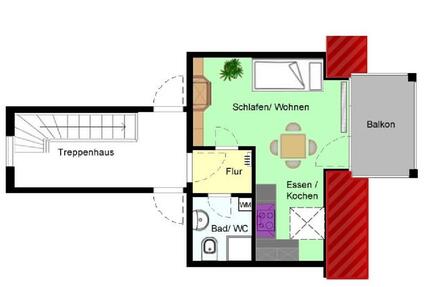 Wohnung Pfullendorf - 1 Zimmer, 32 m&sup2;, 625&euro; | Angebot:25718986