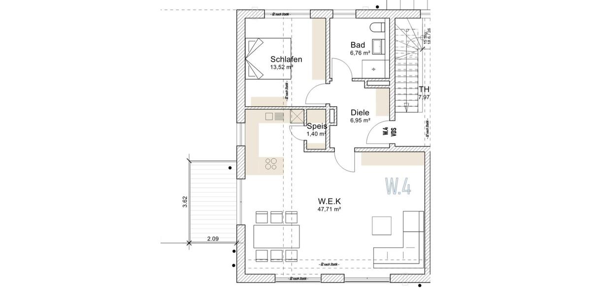 Erdgeschoßwohnung Petershausen - 2 Zimmer, 80 m&sup2;, 1.790&euro; | Angebot:26546227