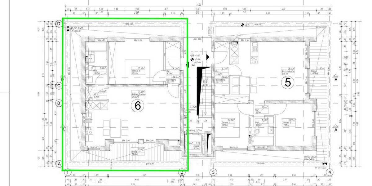 Etagenwohnung Bad Doberan - 2 Zimmer, 64 m&sup2;, 950&euro; | Angebot:26672596