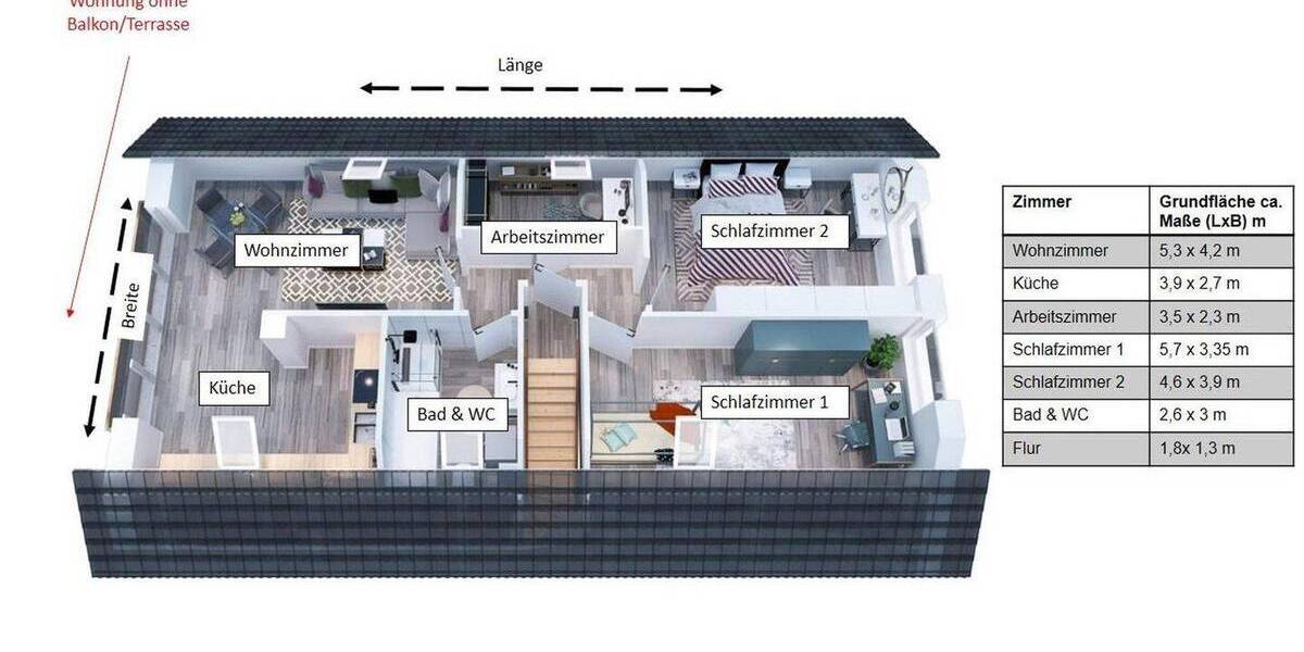 Etagenwohnung Itzehoe - 3 Zimmer, 80 m&sup2;, 900&euro; | Angebot:26831985