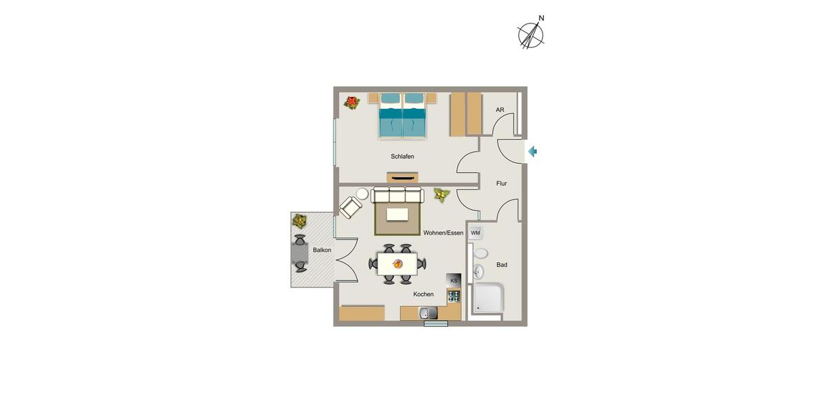 Wohnen, wo das Herz schlägt. 2 zimmer