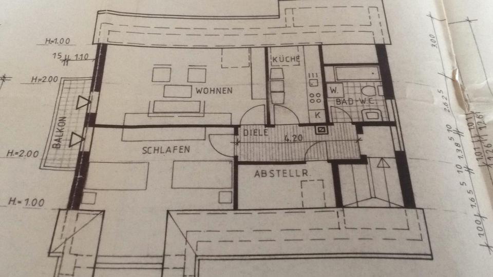 Dachgeschoßwohnung Greven - 2.5 Zimmer, 50 m&sup2;, 400&euro; | Angebot:26041009