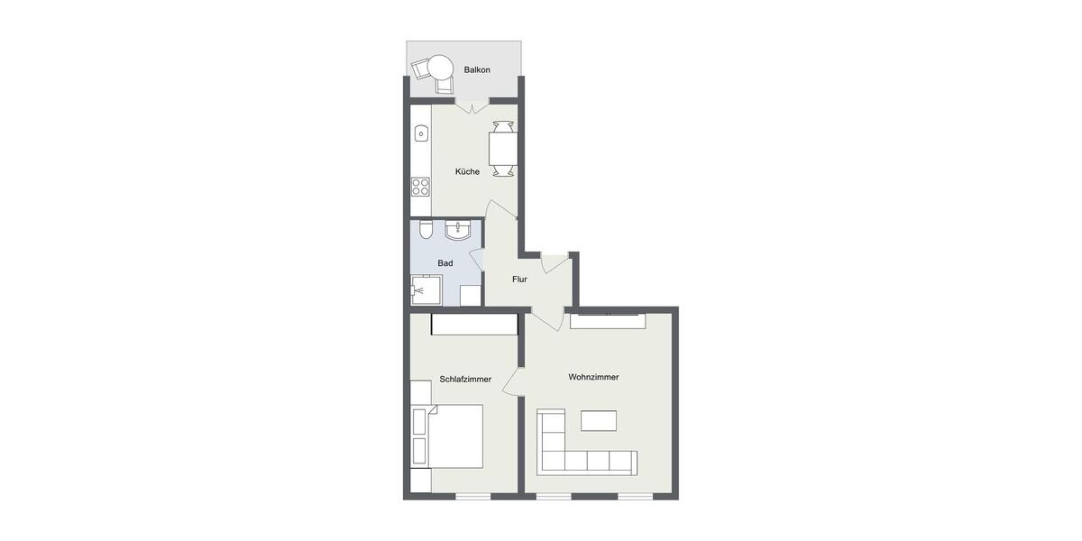 Helle 2-Zimmer-Wohnung mit Balkon, Einbauküche & Stellplatz – modern & gemütlich 2 zimmer