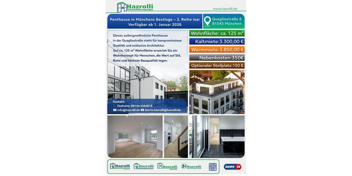 Mieten Penthouse 3 zimmer