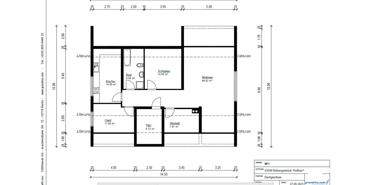 Dachgeschoßwohnung Biebergemünd - 4 Zimmer, 85 m&sup2;, 800&euro; | Angebot:24598751