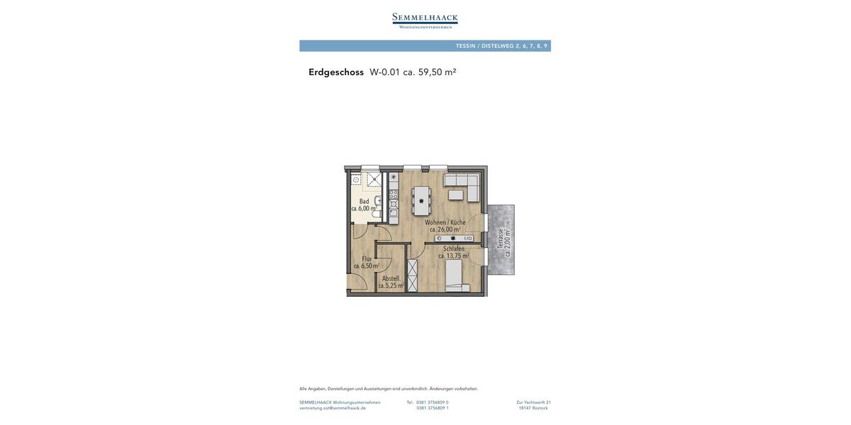 Etagenwohnung Tessin - 2 Zimmer, 60 m&sup2;, 712&euro; | Angebot:24394340