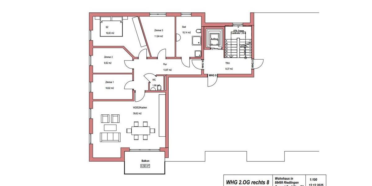 Etagenwohnung Riedlingen - 5 Zimmer, 118 m&sup2;, 1.280&euro; | Angebot:26414256