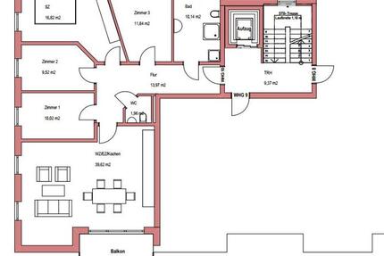 Wohnung Riedlingen - 5 Zimmer, 118 m&sup2;, 1.280&euro; | Angebot:26414256