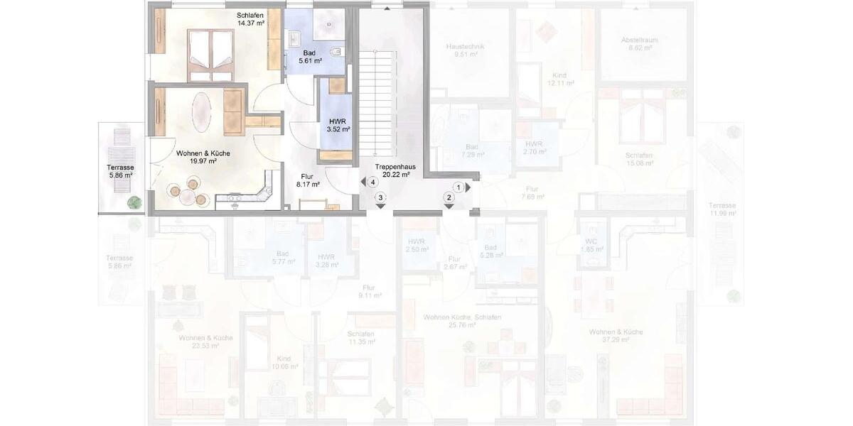 Etagenwohnung Bad Saarow - 2 Zimmer, 55 m&sup2;, 825&euro; | Angebot:24752521