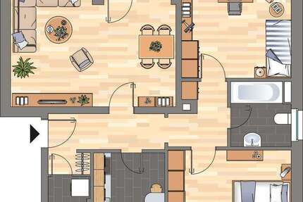 Wohnung zum Mieten in Wilhelmshaven 509 € 72.77 m²